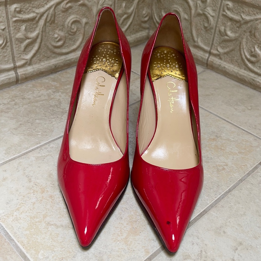 Cole Han Nike Air Red Patent Leather High Heels